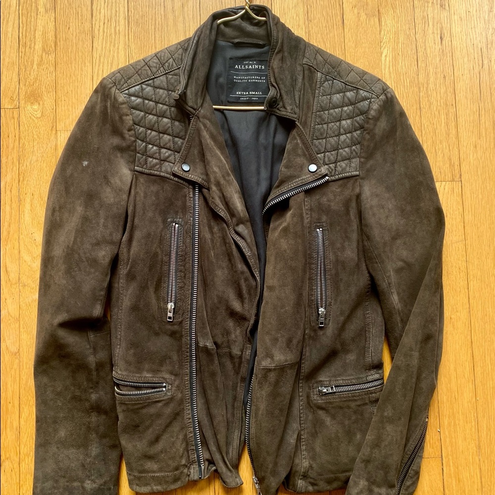 Brown Suede Leather Jacket